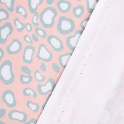 Lillestoff Bio Baumwollstoff Leo Pastell Mini Exotic rosa weiß blau 1,5m Breite