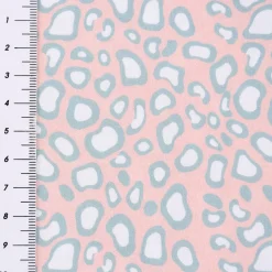 Lillestoff Bio Baumwollstoff Leo Pastell Mini Exotic rosa weiß blau 1,5m Breite