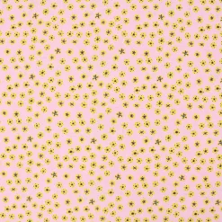 Lillestoff Bio Jersey Butterblumy Blumen Tupfen rosa gelb 1,5m Breite