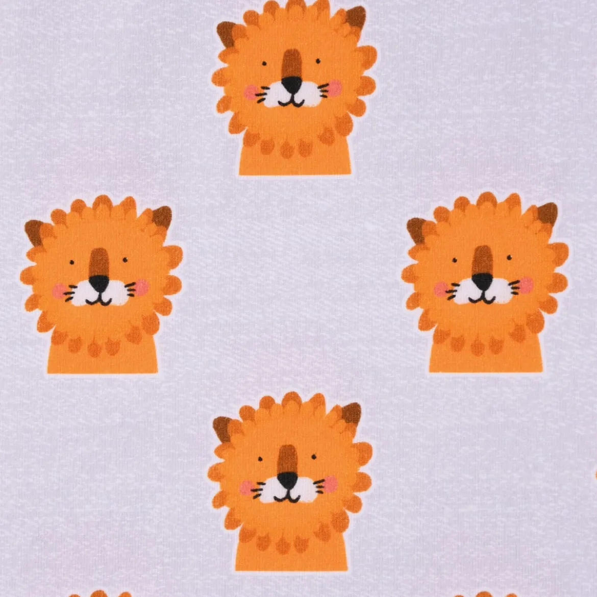 Lillestoff Bio Jersey Mr. Leo Löwe grau orange 1,5m Breite