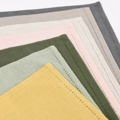 Linen & More 3er Set Geschirrtücher Indi einfarbig hellrosa 50x70cm