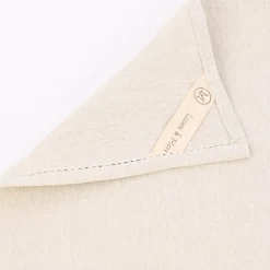 Linen & More 3er Set Geschirrtücher Indi einfarbig ivory 50x70cm