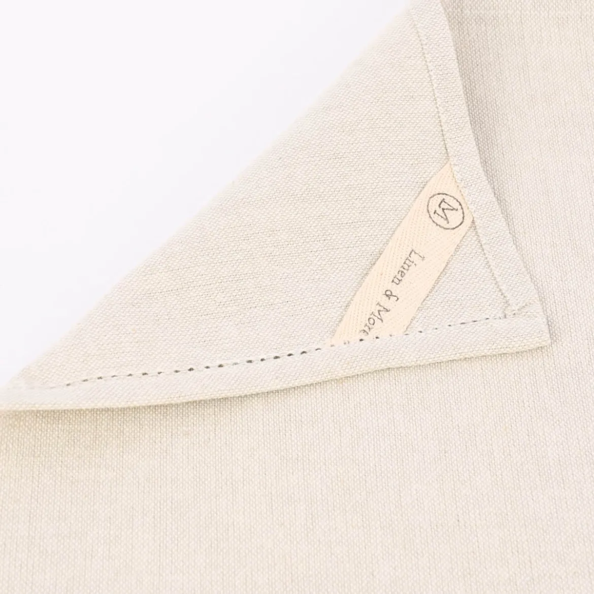 Linen & More 3er Set Geschirrtücher Indi einfarbig ivory 50x70cm