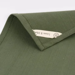 Linen & More 3er Set Geschirrtücher Indi einfarbig army grün 50x70cm