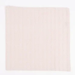 Linen & More 2er Set Stoffservietten Fischgrätmuster Metallic rosa 40x40cm