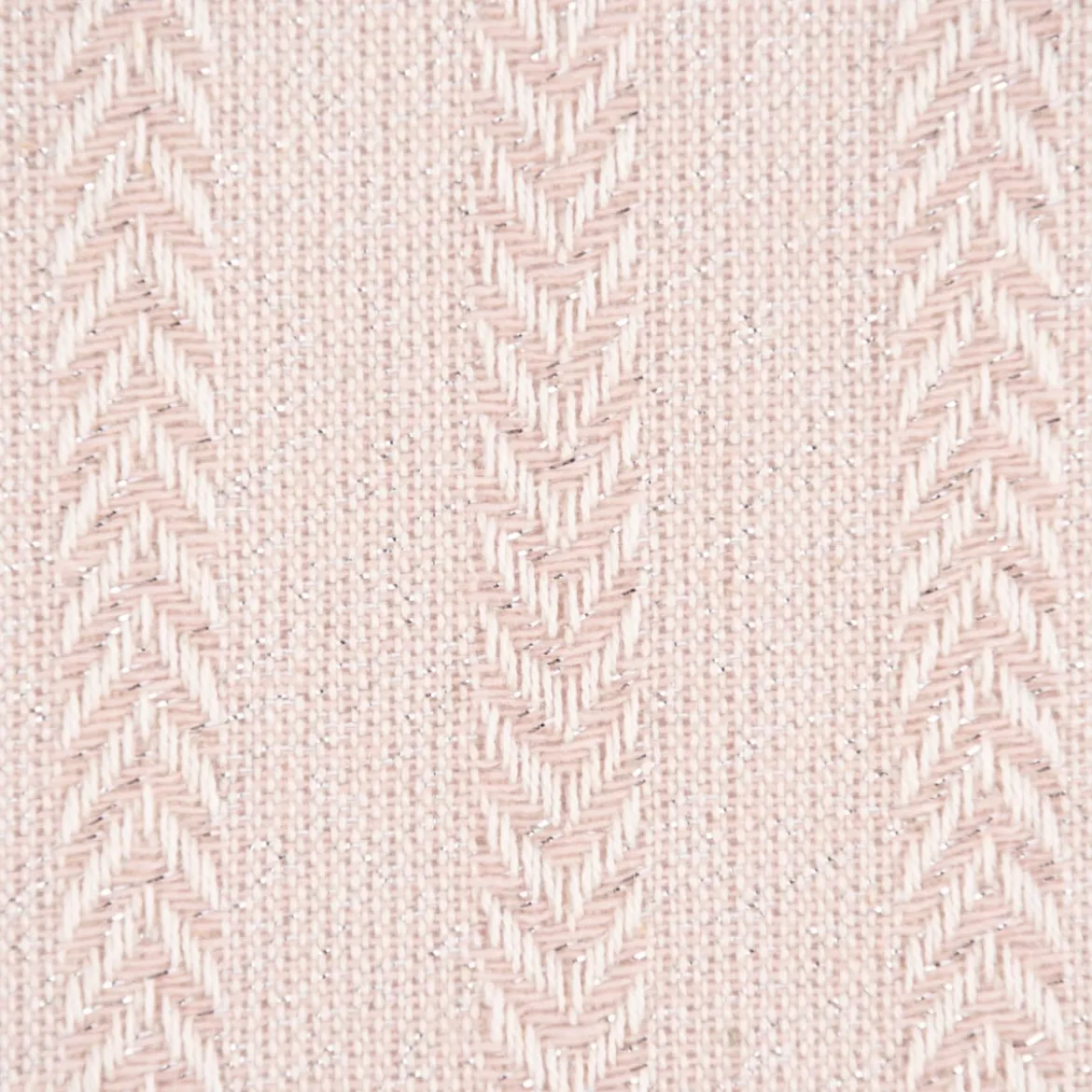 Linen & More 2er Set Stoffservietten Fischgrätmuster Metallic rosa 40x40cm