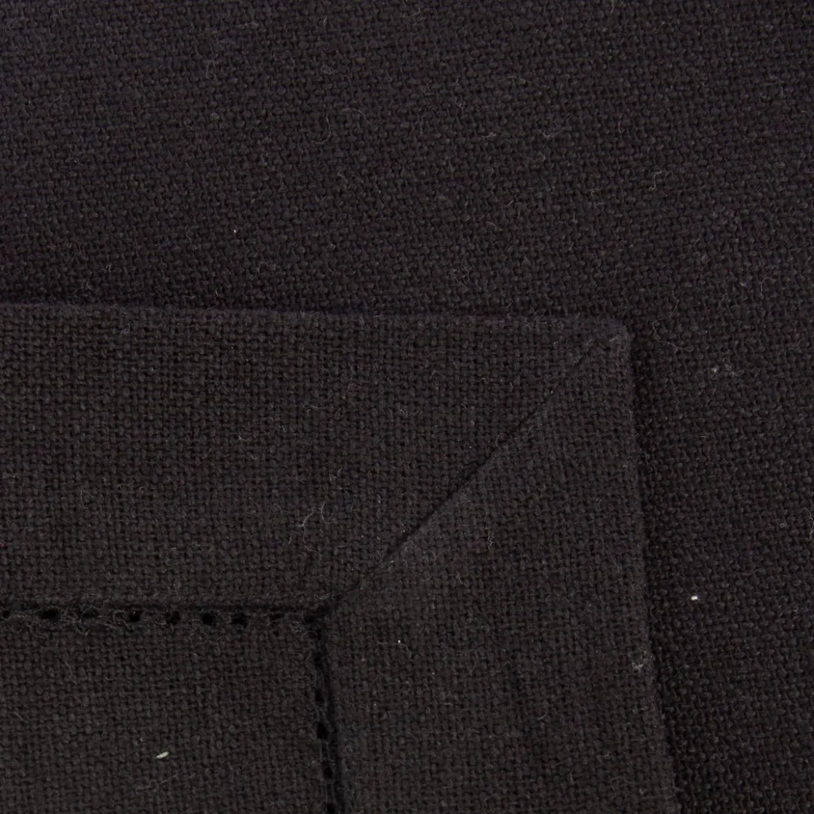 Linen & More Platzset 4er Set Indi einfarbig schwarz 50x35cm