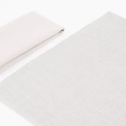 Linen & More Platzsets und Servietten Jazz 8er Set einfarbig hellgrau