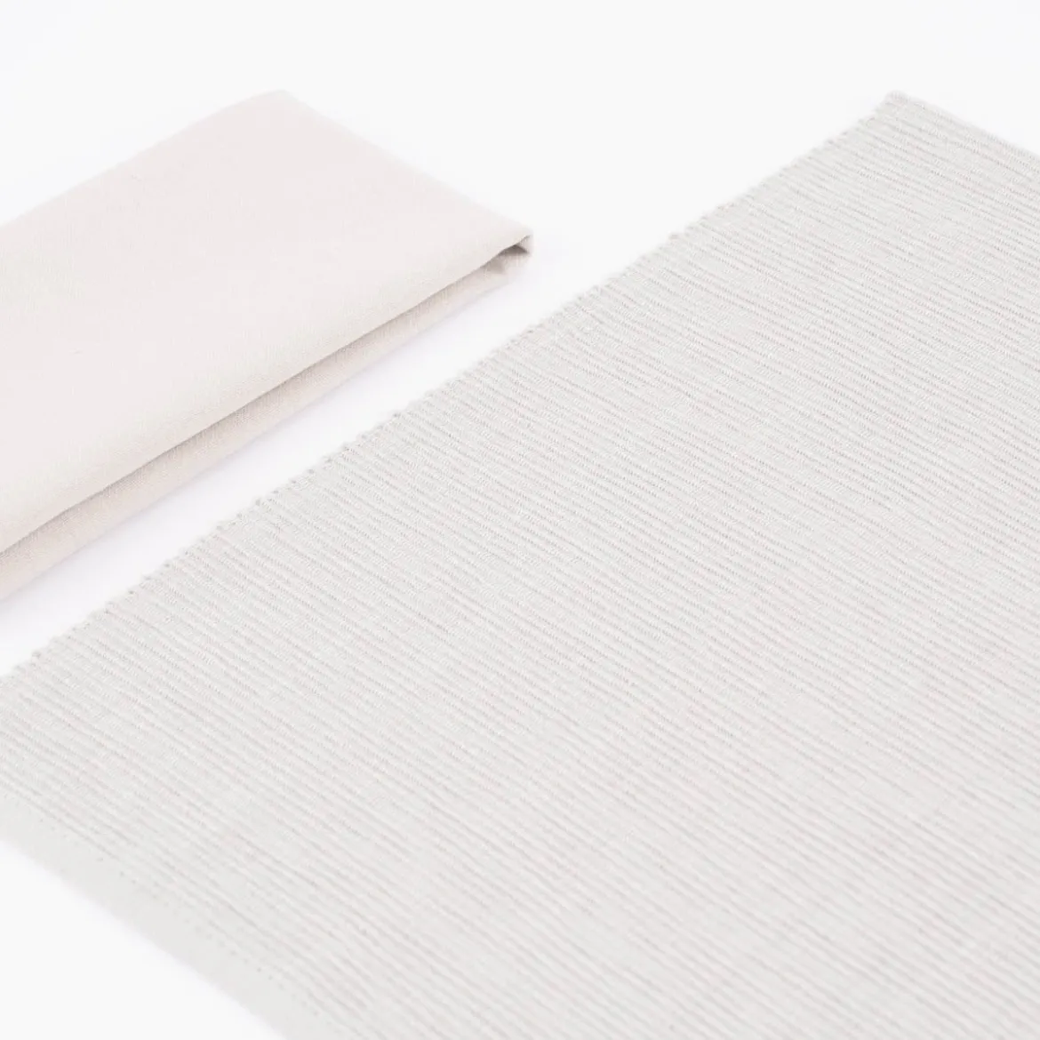 Linen & More Platzsets und Servietten Jazz 8er Set einfarbig hellgrau