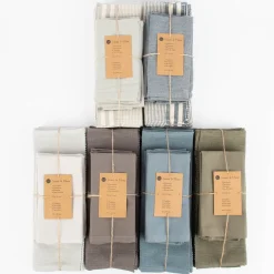 Linen & More Platzsets und Servietten Jazz 8er Set einfarbig hellgrau