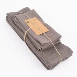 Linen & More Platzsets und Servietten Jazz 8er Set einfarbig taupe