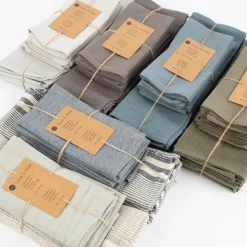 Linen & More Platzsets und Servietten Jazz 8er Set einfarbig taupe
