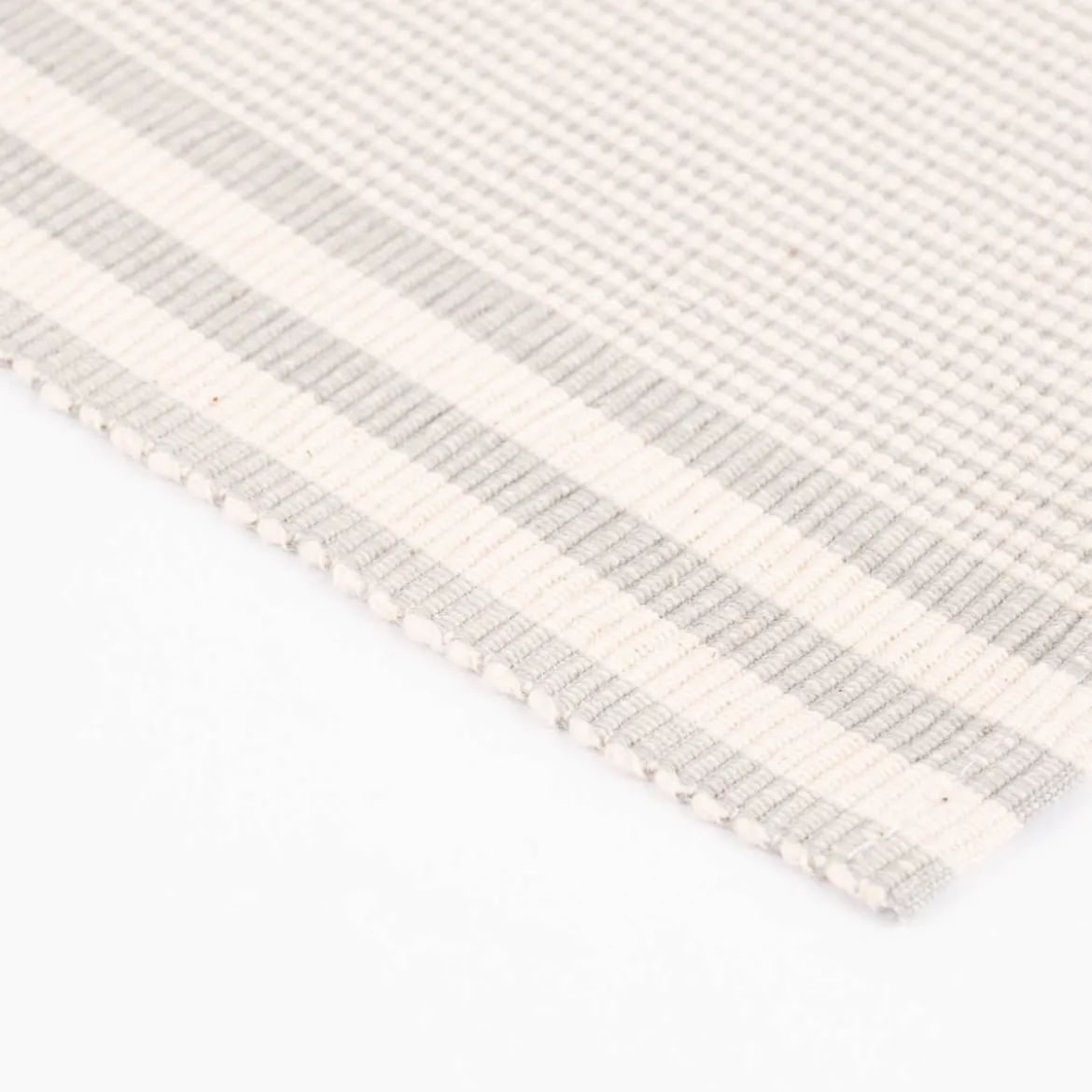 Linen & More Platzsets und Servietten Suzy Streifen 8er Set hellgrau creme