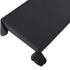 Linen & More Tischdecke Indi einfarbig schwarz 140x250cm