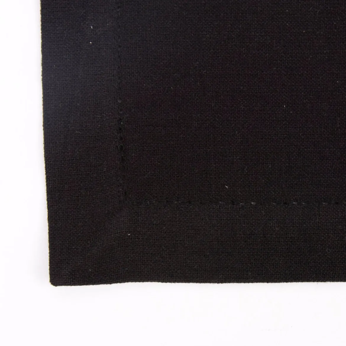 Linen & More Tischdecke Indi einfarbig schwarz 140x250cm