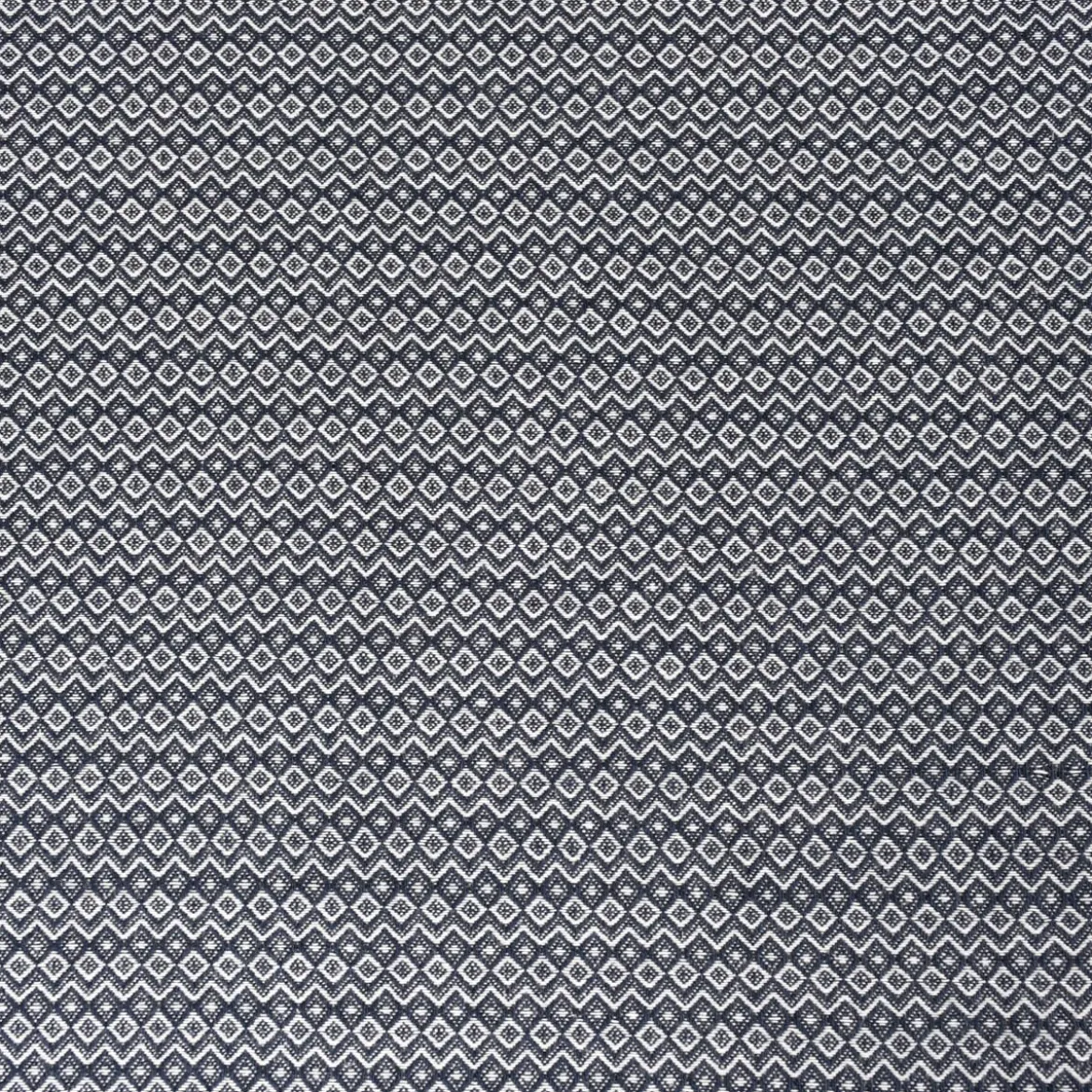 Linen & More Tischdecke Summer Wave gemustert geometrisch blau weiß 140x250cm