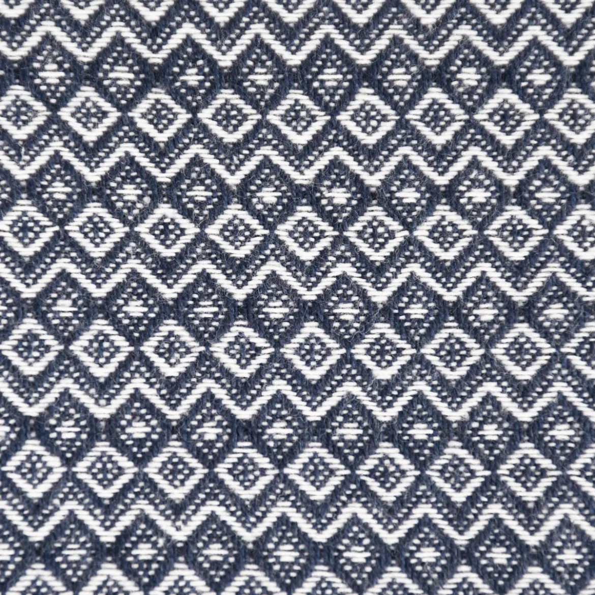 Linen & More Tischdecke Summer Wave gemustert geometrisch blau weiß 140x250cm