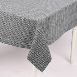 Linen & More Tischdecke Summer Wave gemustert geometrisch blau weiß 140x250cm