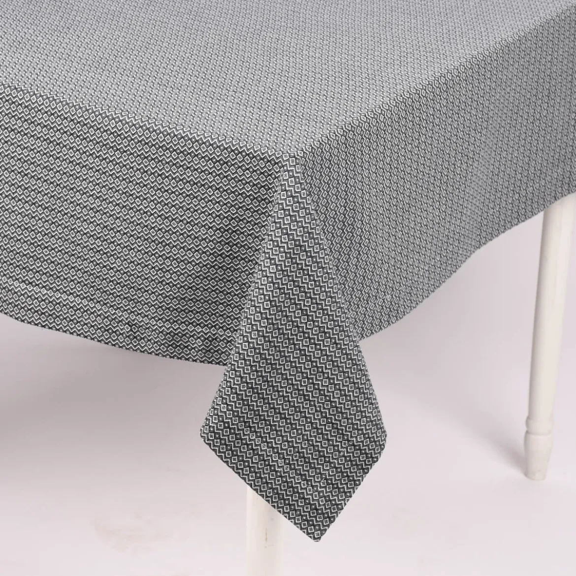 Linen & More Tischdecke Summer Wave gemustert geometrisch blau weiß 140x250cm