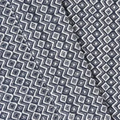 Linen & More Tischdecke Summer Wave gemustert geometrisch blau weiß 140x250cm