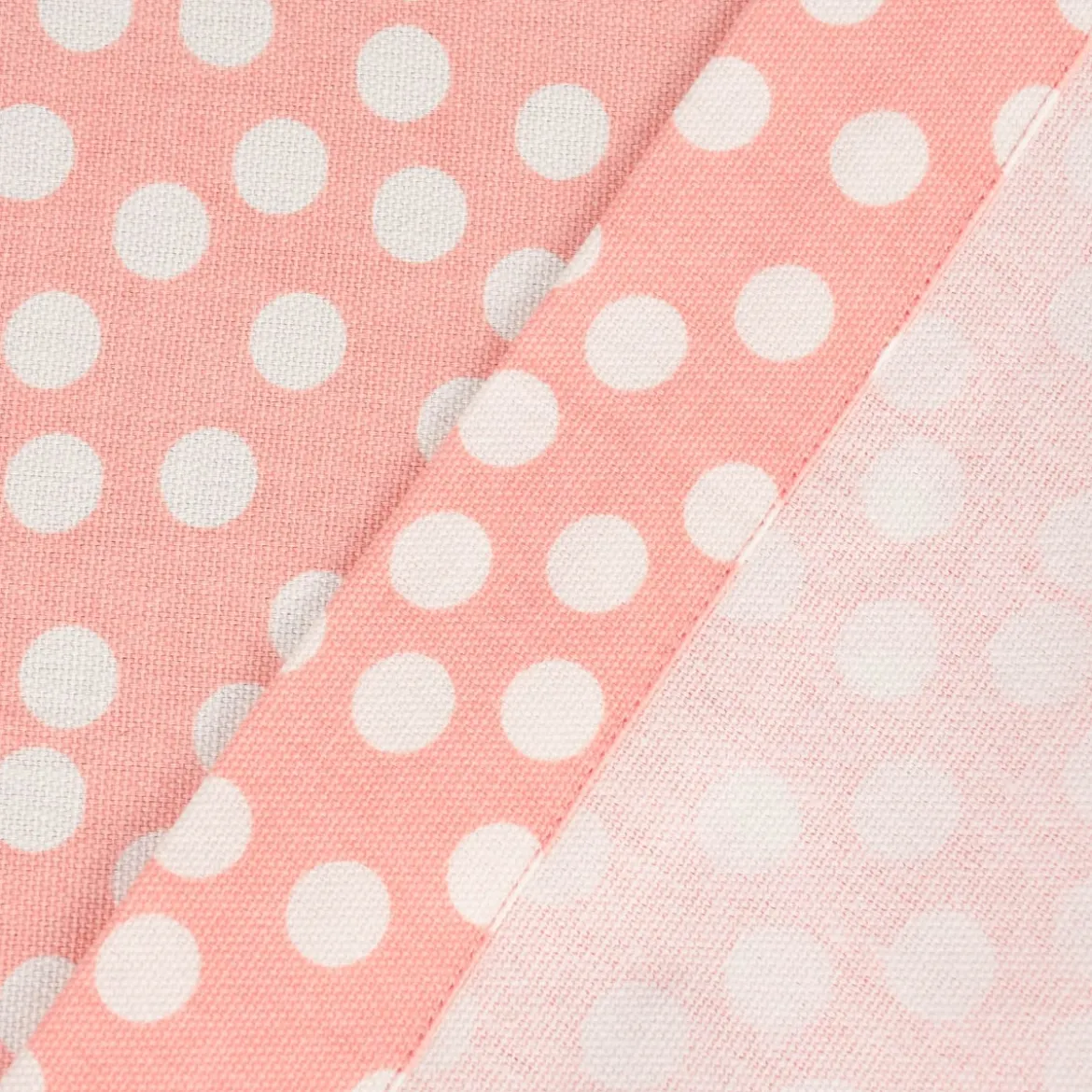 Linen & More Tischläufer Punkte rosa weiß 50x140cm