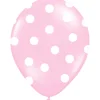Luftballon Punkte hellrosa weiß 6 Stück
