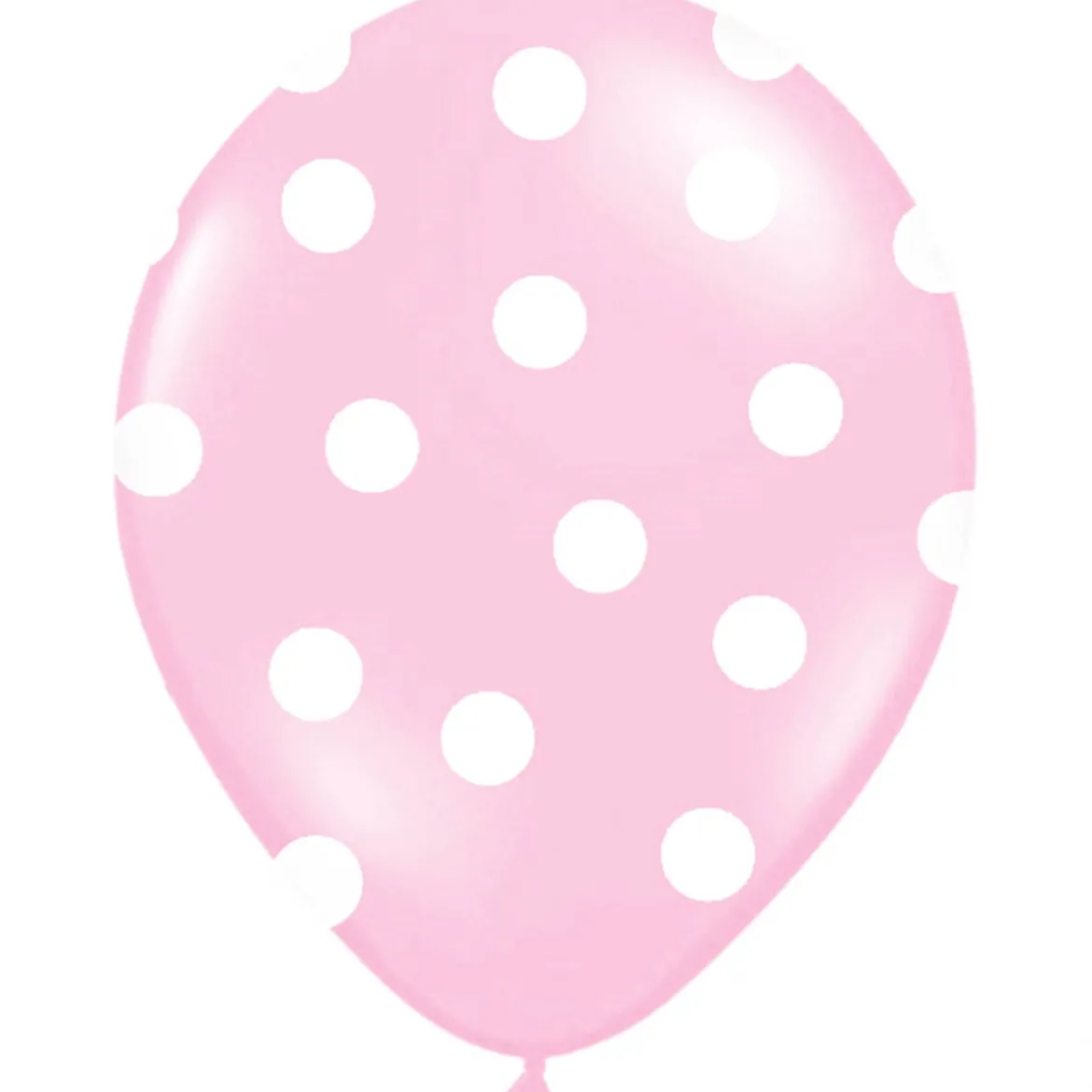 Luftballon Punkte hellrosa weiß 6 Stück