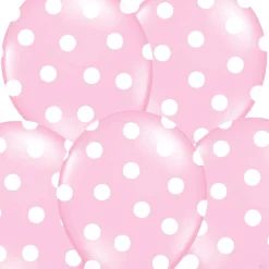 Luftballon Punkte hellrosa weiß 6 Stück