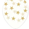 Luftballon Sternchen transparent goldfarbig 6 Stück
