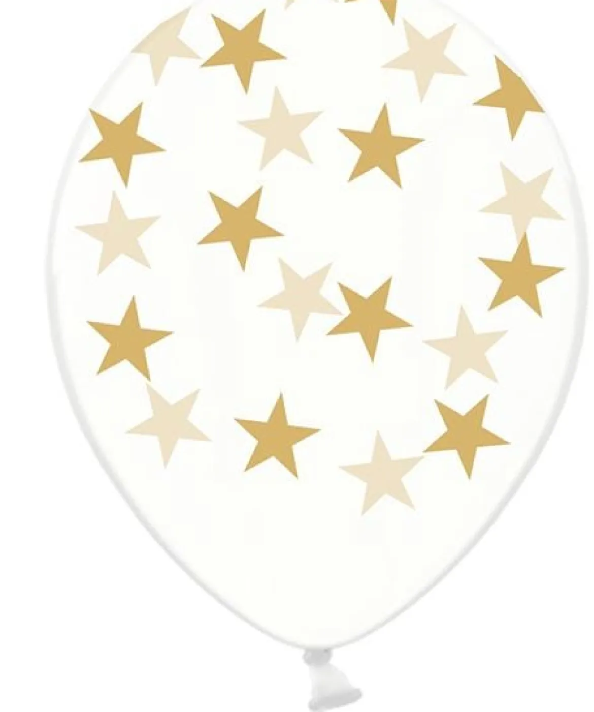 Luftballon Sternchen transparent goldfarbig 6 Stück