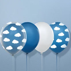 Luftballon Wolken transparent weiß 6 Stück