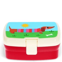 Lunchbox mit herausnehmbarem Fach Sunny Sausage Dog 17,5x13x7cm von Rex London