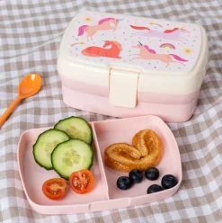 Lunchbox mit herausnehmbarem Fach Einhorn 17,5x13x7cm von Rex London