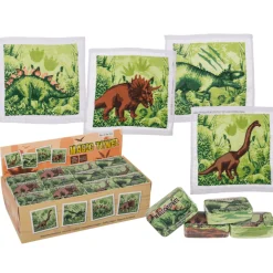 Magisches Handtuch Dinosaurier 100% Baumwolle verschiedene Farben 30x30cm
