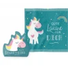 Magisches Handtuch Einhorn Gute Laune türkis von La Vida