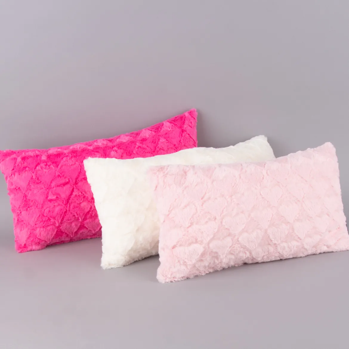 Magma Deko Kissen Fluffy Herzen rosa 30x50cm