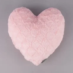 Magma Deko Kissen Fluffy Herzform mit Herzen rosa 40x35cm