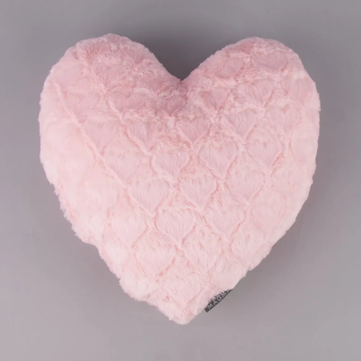 Magma Deko Kissen Fluffy Herzform mit Herzen rosa 40x35cm