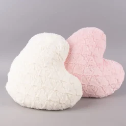 Magma Deko Kissen Fluffy Herzform mit Herzen rosa 40x35cm
