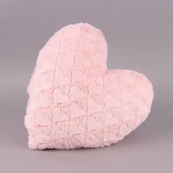 Magma Deko Kissen Fluffy Herzform mit Herzen rosa 40x35cm