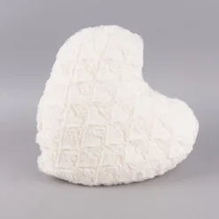 Magma Deko Kissen Fluffy Herzform mit Herzen weiß 40x35cm