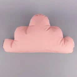 Magma Deko Kissen Wolkenform mit Gesicht weiß lachsrosa 30x50cm