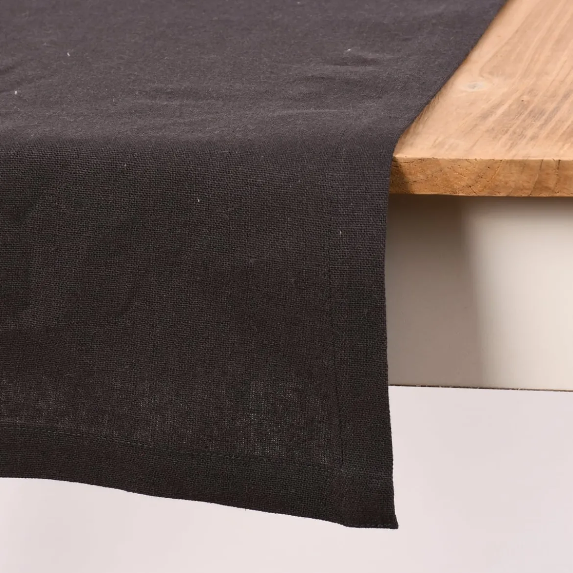 Magma Tischläufer Leinen LION einfarbig anthrazit 40x145cm