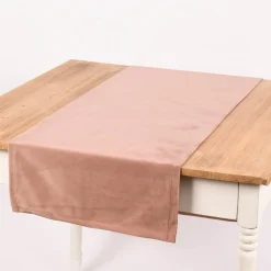 Magma Tischläufer Samt uni altrosa 40x145cm