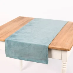 Magma Tischläufer Samt uni mint 40x145cm