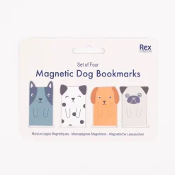 Magnetische Lesezeichen Hunde mehrfarbig 4 Stück 4,2x2,3cm