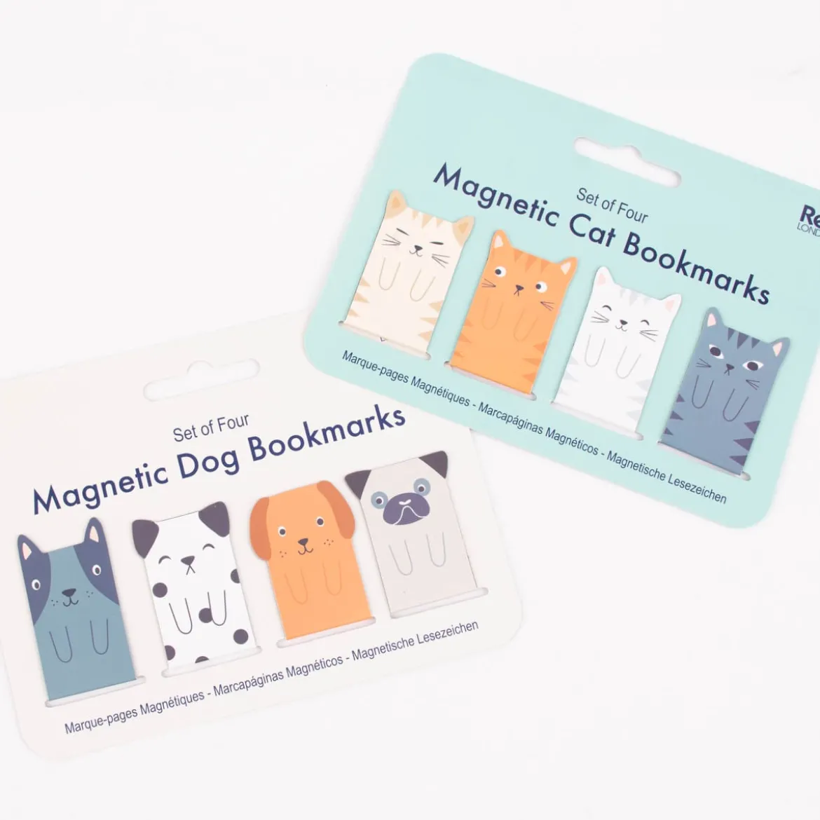 Magnetische Lesezeichen Katzen mehrfarbig 4 Stück 4,2x2,3cm