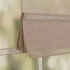 Magnetrollo Raffrollo ohne Bohren Leinenstruktur mit 4 Magnetstäben taupe-grau 80x125cm (BxH)