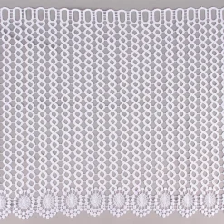 Makramee Spitze Panneaux Bistrogardine Scheibengardine nähfrei weiß 50 cm Höhe