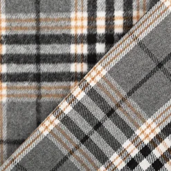 Mantelstoff Jacquard gebürstet Karos grau 145 cm breit